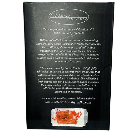 Christopher Radko 2016 Celebrations Sleigh Gifts Glass Christmas Ornament w Box - Picture 11 of 13